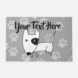 Cute English Bull Terrier Deurmat