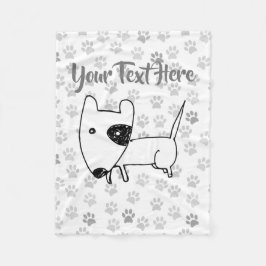 Cute English Bull Terrier Fleece Deken