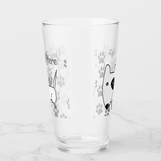 Cute English Bull Terrier Glas (Links)