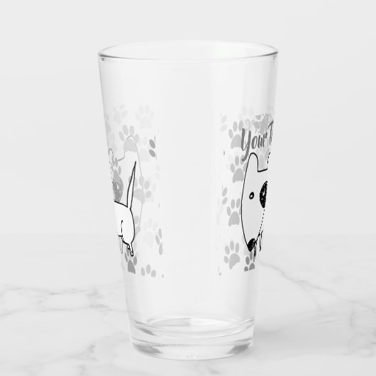 Cute English Bull Terrier Glas (Rechts)