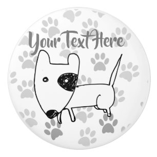 Cute English Bull Terrier Keramische Knop