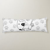 Cute English Bull Terrier Lichaamskussen (Achterkant)
