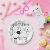 Cute English Bull Terrier Papieren Bordje (Feest)