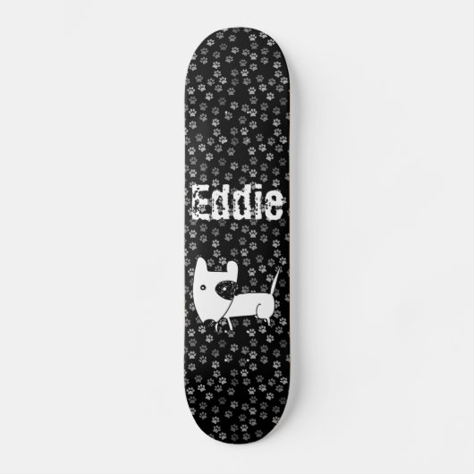 Cute English Bull Terrier Persoonlijk Skateboard (Voorkant)