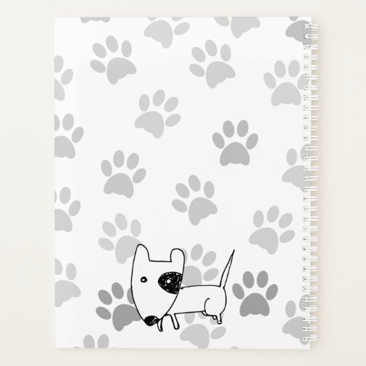 Cute English Bull Terrier Planner (Achterkant)