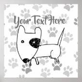 Cute English Bull Terrier Poster (Voorkant)