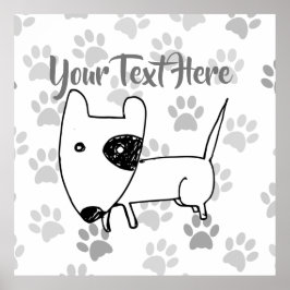 Cute English Bull Terrier Poster