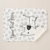 Cute English Bull Terrier Sherpa Deken (Voorkant (horizontaal))