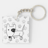 Cute English Bull Terrier Sleutelhanger (Achterkant)