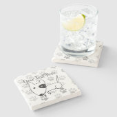 Cute English Bull Terrier Stenen Onderzetter (Zijkant)