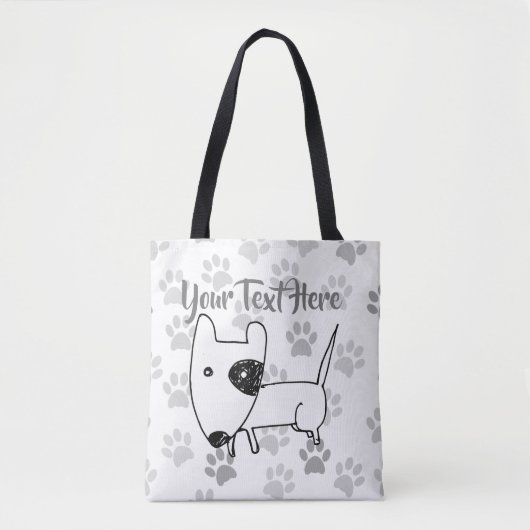 Cute English Bull Terrier Tote Bag (Voorkant)
