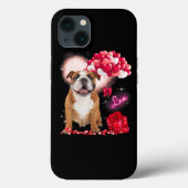 Cute English Bulldog Balloon Heart Valentijnsdag Case-Mate iPhone Case (Achterkant)