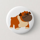 Cute English Bulldog Button (Voorkant)