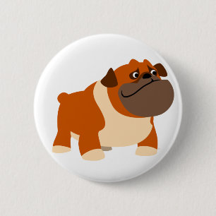 Cute English Bulldog Button