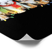 Cute English Bulldog Christmas Lights Xmas Bulldog Poster (Hoek)