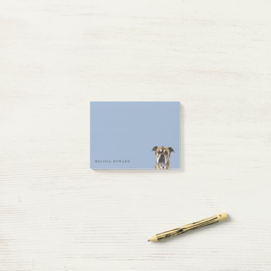 Cute English Bulldog Drawing Post-it® Notes (Op bureau)