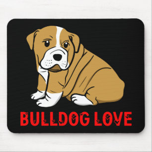 Cute English Bulldog Gift Cartoon Puppy Dog Muismat