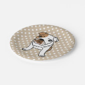 Cute English Bulldog Illustration Papieren Bordje (Gekanteld)