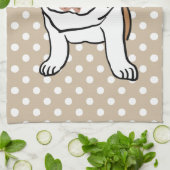 Cute English Bulldog Illustration Theedoek (Gevouwen)