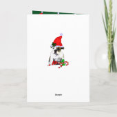 Cute English Bulldog Kerstmis Feestdagen Kaart (Achterkant)