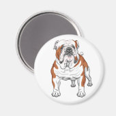Cute English Bulldog Lover Bully Cartoon Puppy Dog Magneet (Voorkant / Achterkant)