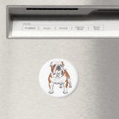 Cute English Bulldog Lover Bully Cartoon Puppy Dog Magneet (Insitu (Vaatwasser))