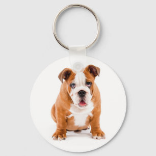 Cute English Bulldog Puppy Sleutelhanger