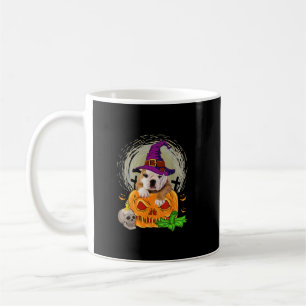 Cute English Bulldog Witch Pumpkin Halloween Dog Koffiemok