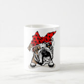 Cute English Bulldog Xmas Red Pset Headband en G Koffiemok (Center)