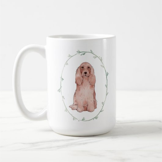 Cute English Cocker Spaniel keramische mok (Links)