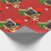 Cute English Mastiff Kerstmis Cadeaupapier (Hoek)