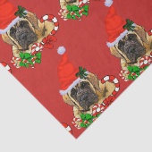 Cute English Mastiff Kerstmis Tissuepapier (Detail)