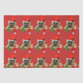 Cute English Mastiff Kerstmis Tissuepapier