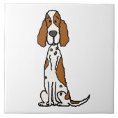 Cute English Setter Puppy Dog Cartoon Tegeltje (Voorkant)