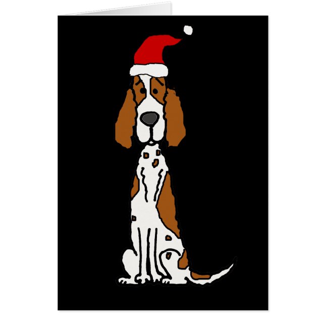 Cute English Setter Puppy Dog Kerstmis (Voorkant)