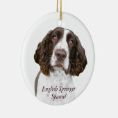 Cute English Springer Spaniel kerstversiering Keramisch Ornament (Rechts)