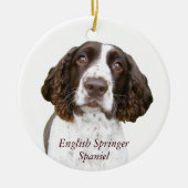 Cute English Springer Spaniel kerstversiering Keramisch Ornament (Voorkant)