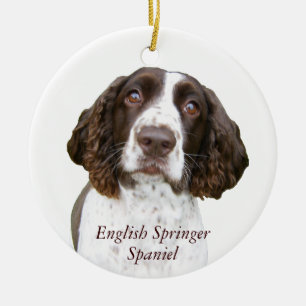 Cute English Springer Spaniel kerstversiering Keramisch Ornament