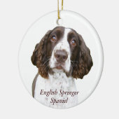Cute English Springer Spaniel kerstversiering Keramisch Ornament (Links)
