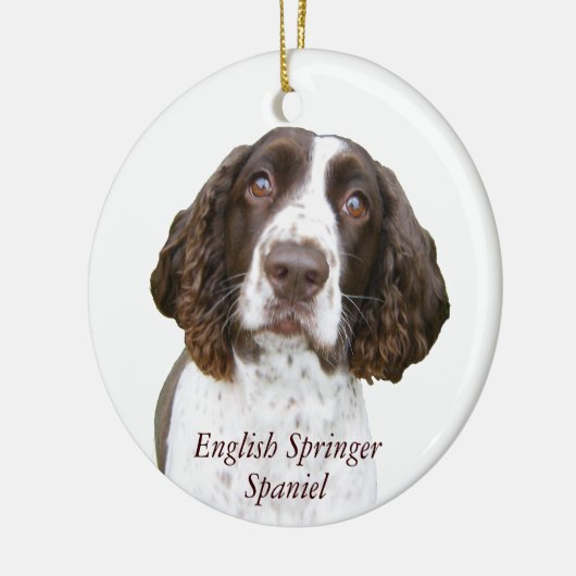 Cute English Springer Spaniel kerstversiering Keramisch Ornament (Links)