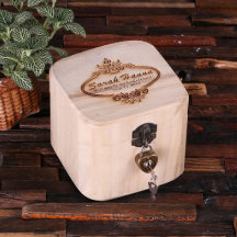 Cute Engraved Keepomwille Wooden Jewelry Box