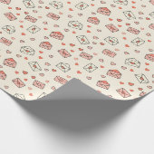 Cute Envelopes & Hearts Seamless Valentine Cadeaupapier (Hoek)