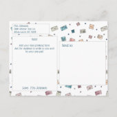 Cute Envelopes Laten we Pen Pels Leermachine zijn Briefkaart (Achterkant)