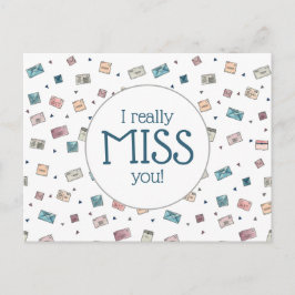Cute Envelopes Miss You Teacher Briefkaart