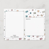 Cute Envelopes Miss You Teacher Briefkaart (Achterkant)