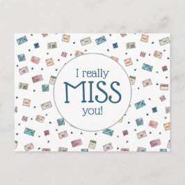 Cute Envelopes Miss You Teacher Briefkaart