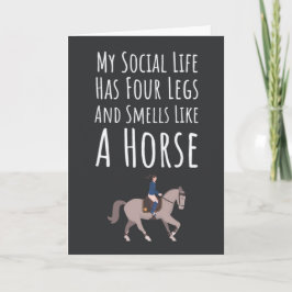 Cute Equestrian Cards Animal Equine Horse Funny Kaart