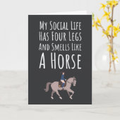 Cute Equestrian Cards Animal Equine Horse Funny Kaart (Gele Bloem)
