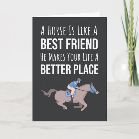 Cute Equestrian Cards Animal Horses Equine Riding Kaart (Voorkant)