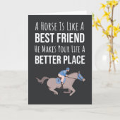 Cute Equestrian Cards Animal Horses Equine Riding Kaart (Gele Bloem)